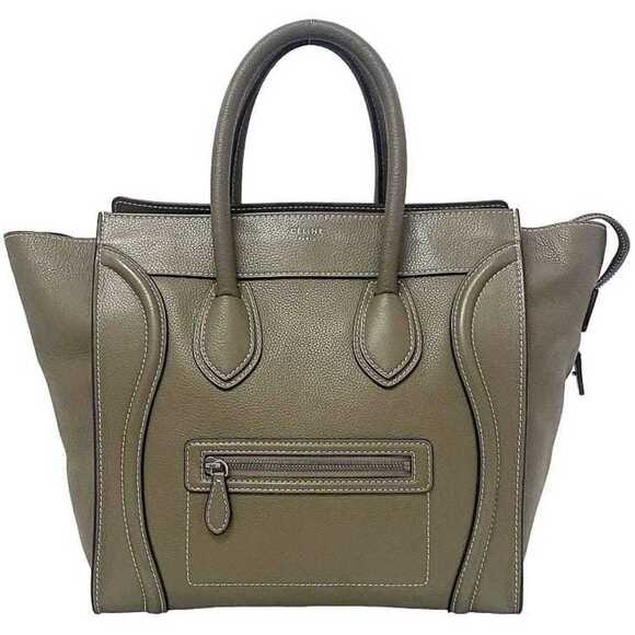 CELINE Beige Leather Tote Bag - Picture 1 of 10